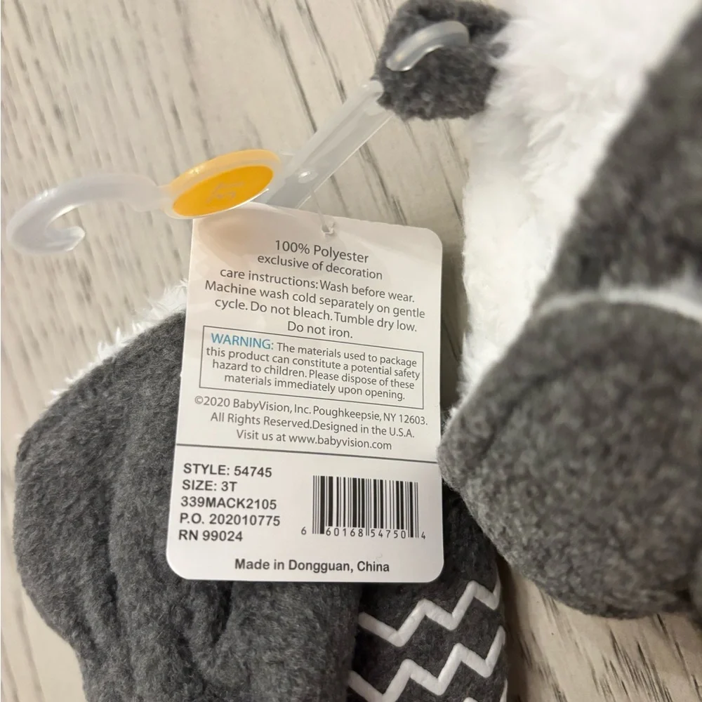 NWT Hudson Baby Cozy Fleece Booties In Dark Gray Size 3T